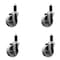 Service Caster 4'' Semi Steel Wheel Swivel 1-1/4'' Expanding Stem Caster Set, 4PK SCC-EX20S414-SSS-114-4 - alternate 1